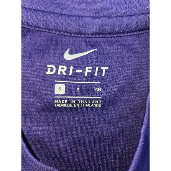 Nike Dri-Fit TCU MensBand Polo Small Purple Performance Short Sleeve - Picture 5 of 8